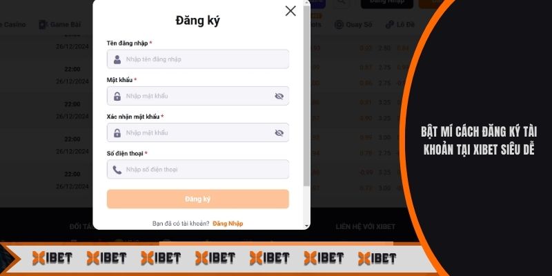 Bật mí cách đăng ký tài khoản tại Xibet siêu dễ